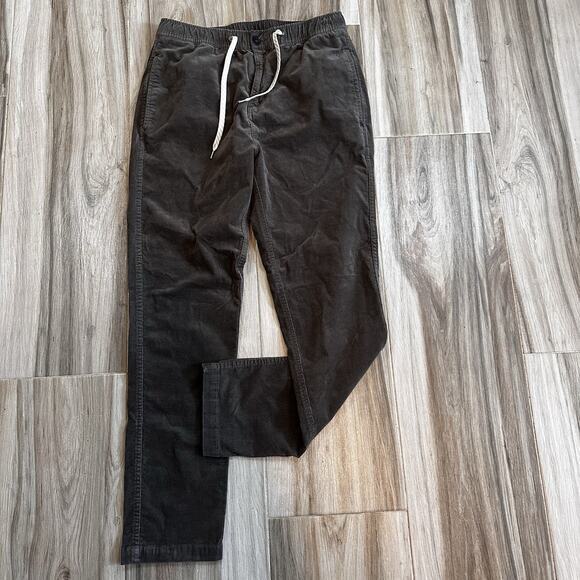 Vuori Optimist Pants Corduroy Cord Drawstring Elastic Waist‎ M Dark Gray Casual